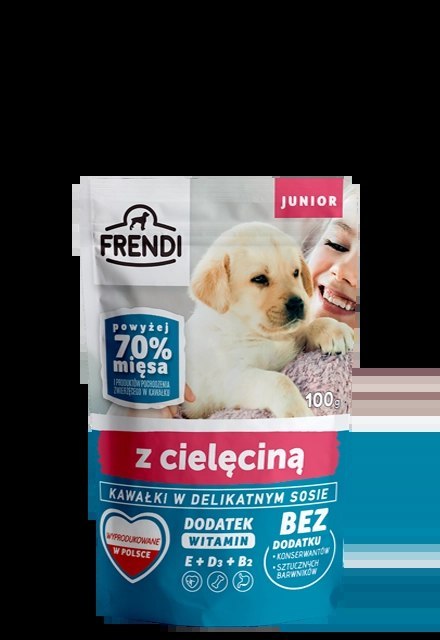 Frendi- Junior, Kawałki w delikatnym sosie z cielęciną 100g