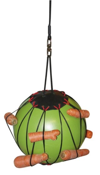 KERBL Piłka Zawieszana Dla Konia Ze Sznurkami Na Smakołyki Zielona