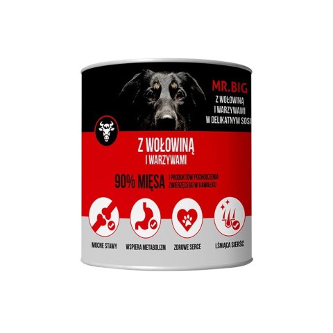 Mr.BIG Kawałki W Sosie Z Wołowiną Dla Psa 800g