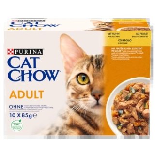 PURINA Cat Chow Adult Kurczak i cukinia Multipack 10x85g