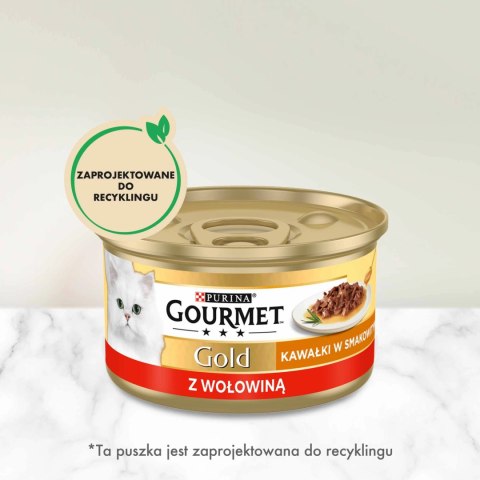 Purina Gourmet Gold Sauce Delight z wołowiną 85g