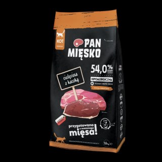 PAN MIĘSKO Cielęcina Z Kaczką M Dla Kota 1,6kg