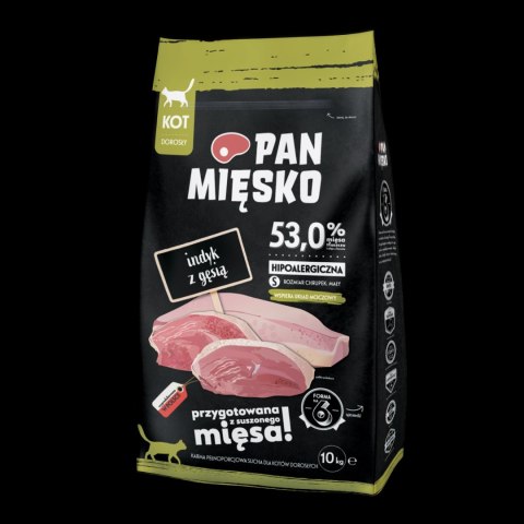PAN MIĘSKO Indyk Z Gęsią S Dla Kota 10kg