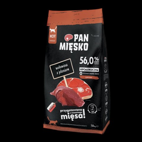PAN MIĘSKO Wołowina Z Jeleniem M Dla Kota 1,6kg
