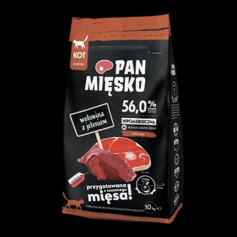 PAN MIĘSKO Wołowina Z Jeleniem M Dla Kota 10kg