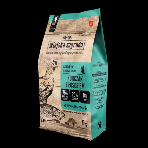 Wiejska Zagroda Kurczak Z Łososiem Dla Kociąt 5kg