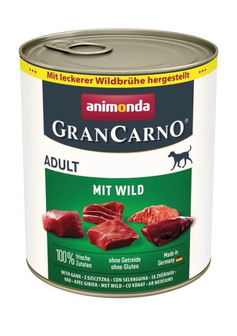 Animonda GranCarno Adult Dog Dziczyzna 800g