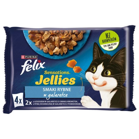 Felix Sensations Jellies Karma Dla Kota Smaki Rybne W Galaretce 4x85g