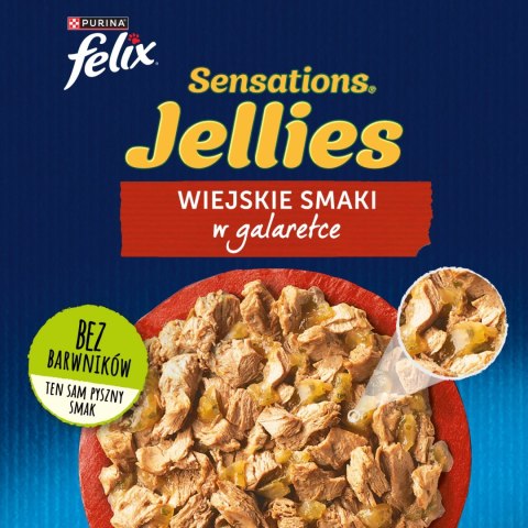 Felix Sensations Jellies Karma Dla Kota Wiejskie Smaki W Galaretce 4x85g