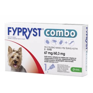Krka Fypryst Combo Krople Na Pchły I Kleszcze Dla Psa 2-10kg 67mg/0,67ml 1 Pipeta
