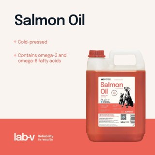 Lab-V Olej Z Łososia 100% Dla Psa I Kota W Każdym Wieku 5000ml Tłoczony Na Zimno