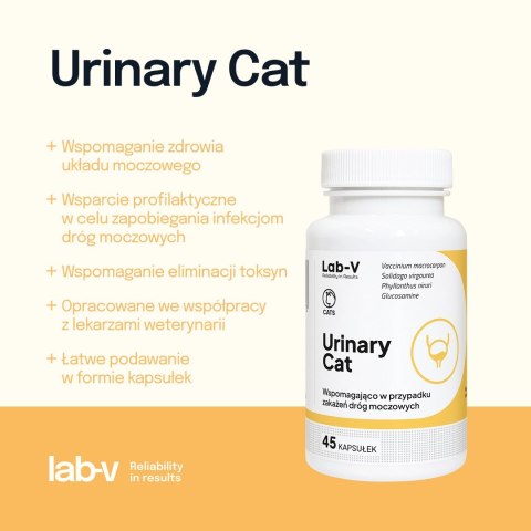 Lab-v Urinary Cat Wsparcie Układu Moczowego Dla Kotów 45 Kapsułek