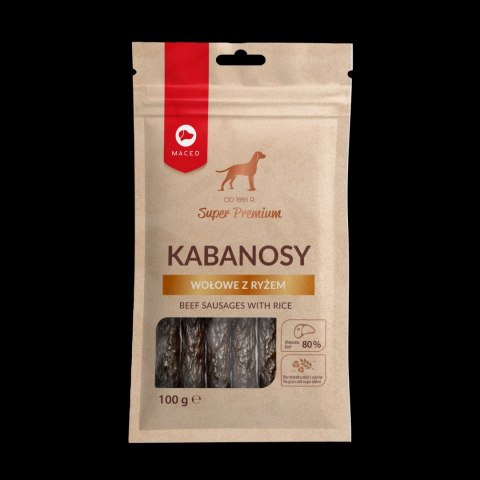 MACED Kabanosy wołowe z ryżem 100 g
