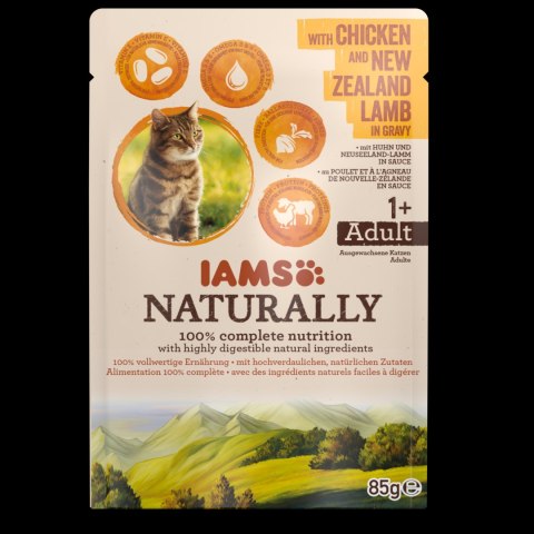 IAMS Naturally Z Kurczakiem I Jagnięciną Nowozelandzką W Sosie 85g