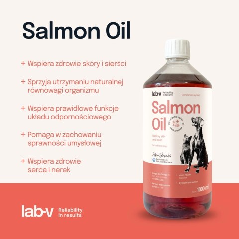 Lab-v Olej Z Łososia 100% Dla Psa i Kota 1000ml