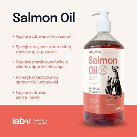 Lab-v Olej Z Łososia 100% Dla Psa i Kota 1000ml
