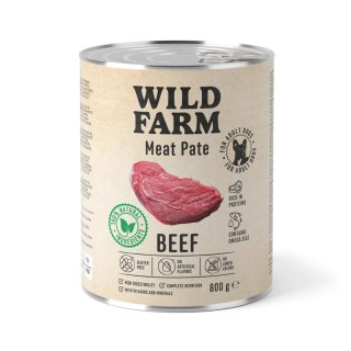 Wild Farm Pate Beef 800g - Mokra Karma z Wołowiną dla Psów