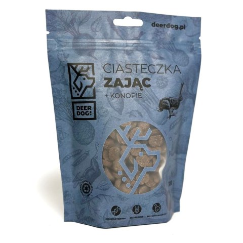 Deer Dog Ciastka dla psa Zając + Konopie 300g