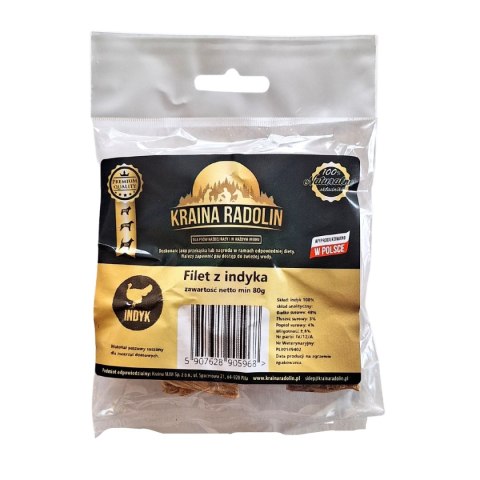 Filet z indyka suszony 80g przysmak dla psa gryzaki naturalne