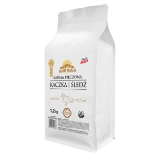 Kraina Radolin Kaczka i Śledź 1,2kg dla psów z alegrią i nadwrażliwością pokarmową 40% mięsa pieczonego karma sucha