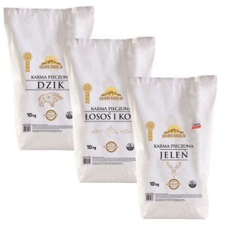 Kraina Radolin Koń i Łosoś 10kg dla psów z alegrią i nadwrażliwością pokarmową 39% mięsa pieczonego karma sucha