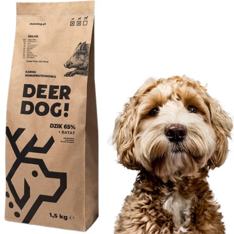 Deer Dog Dzik z batatami 1,5 kg małe rasy sucha karma