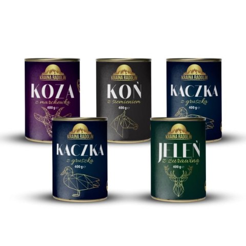 Kraina Radolin 400g Koza z marchewką 50% mięsa karma mokra