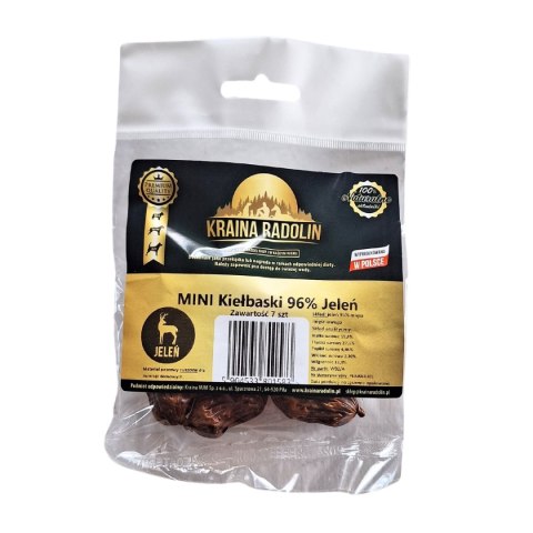MINI Kiełbaski 96% JELEŃ 7 szt