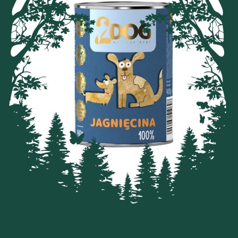 MOKRA KARMA DLA PSA 100% JAGNIĘCINA 400g MONOPROTEINOWA HIPOALERGICZNA