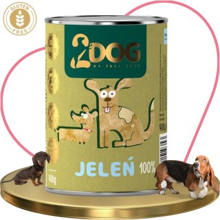 MOKRA KARMA DLA PSA 100% JELEŃ 400G MONOPROTEINOWA BEZ ZBÓŻ HIPOALERGICZNA