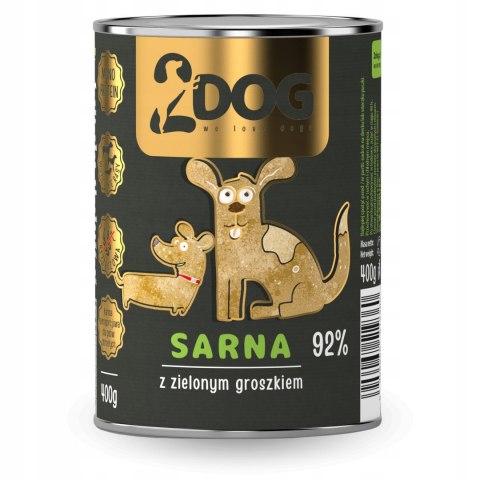 MOKRA KARMA DLA PSA SARNA 400 g MONOPROTEINOWA HIPOALERGICZNA Z BŁONNIKIEM