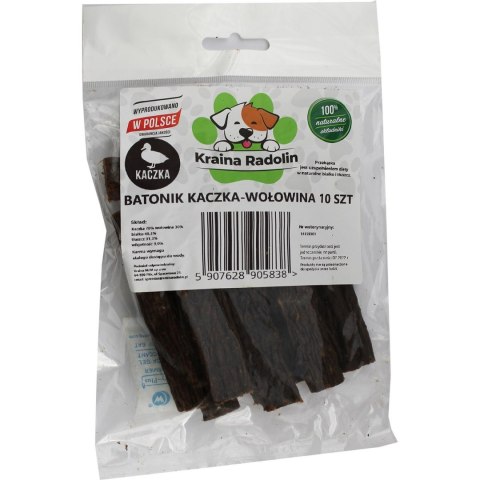 Radonik kaczka 10 szt - batonik wołowina, kaczka, jabłko przysmak dla psa gryzaki naturalne