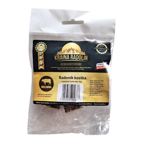 Radonik wołowy kostki 40g batonik wołowina 100% PREMIUM