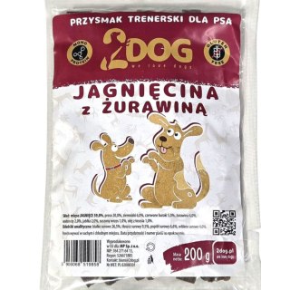 2Dog Przysmak treserski dla psa Jagnięcina z żurawiną 200g