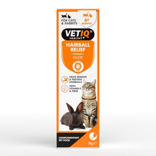 VetIQ Hairball Relief Pasta na kule włosowe 70g WYPRZEDAŻ