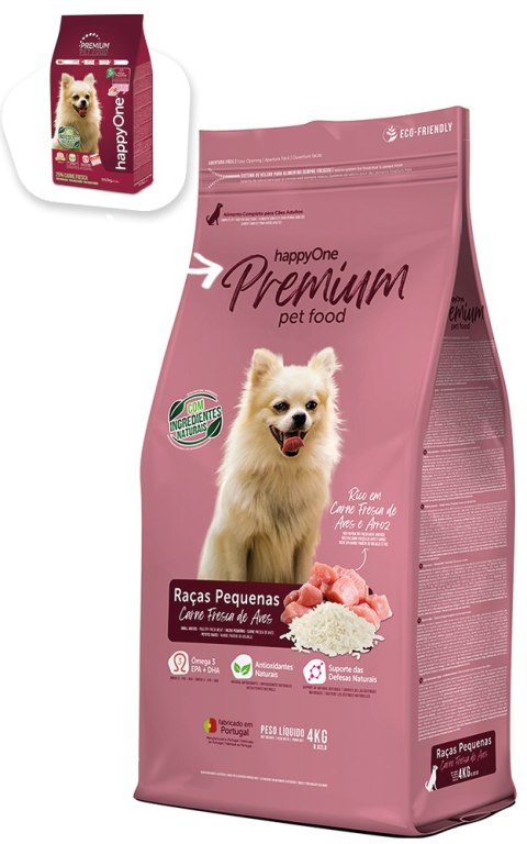 Happyone Small Breeds Poultry Fresh Meat dla ras małych 4kg