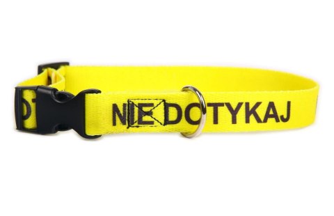 DogStuffs Obroża NIE DOTYKAJ z plastikową klamrą 20mm/30-55cm