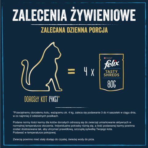 FELIX Tasty Shreds Karma dla dorosłych kotów Wiejskie Smaki w Sosie