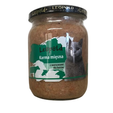 Leopold Karma Mięsna Z Warzywami Dla Kotów 500 G (Słoik)