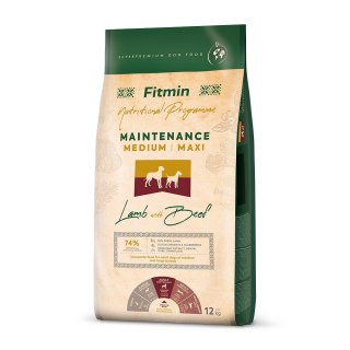 FITMIN Medium Maxi Maintenance Lamb&Beef karma pełnoporcjowa dla dorosłych psów 12kg