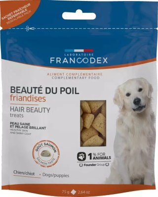 Francodex przysmak dla psa piękna sierść 75g