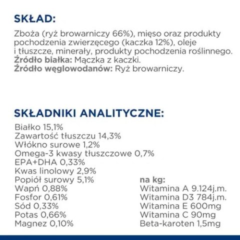 HILL'S PD Prescription Diet Canine d/d Kaczka i Ryż (Duck and Rice) 1,5kg