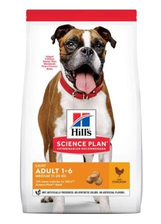 HILL'S SP Science Plan Canine Adult Light Medium z kurczakiem 14 kg