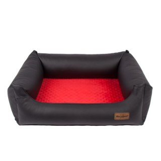Kanapa Lincoln ekoskóra czarny&czerwony WYPRZEDAŻ-30%