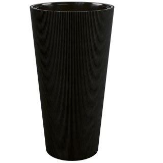 Donica Linea Slim 30 - głęboka czerń