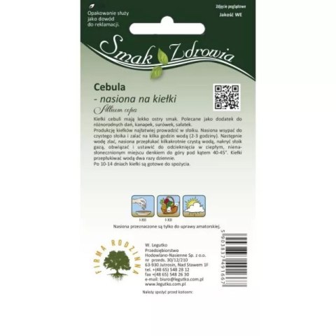 Nasiona na kiełki - cebula (Allium cepa) 10 g