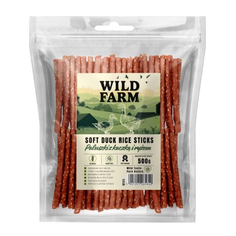 WILD FARM Paluszki Przekąska Dla Psów Kaczka I Ryż 500g